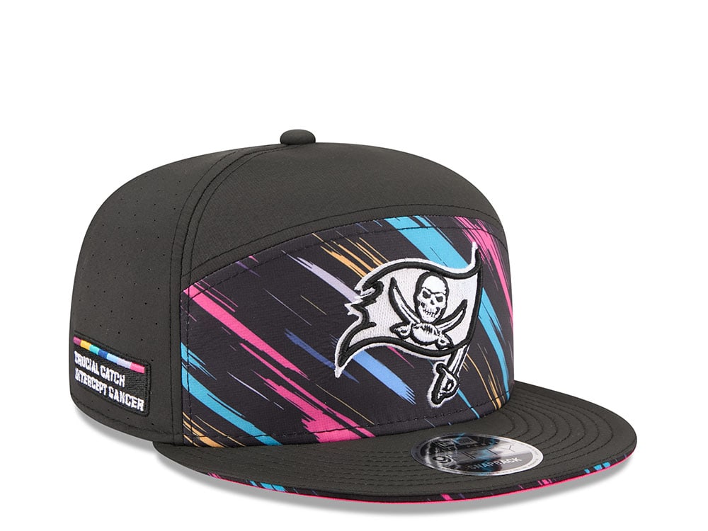 New Era Tampa Bay Buccaneers Crucial Catch 2026 Black Edition 9Fifty Split Panel Snapback Hat