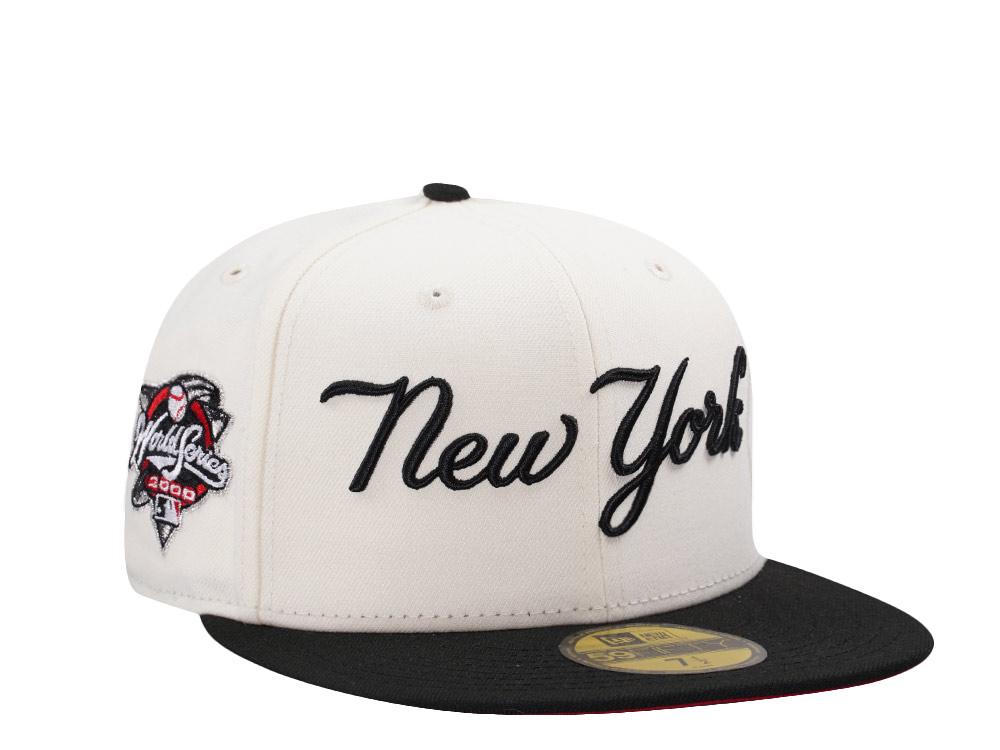 New Era New York Yankees World Series 2000 Script Chrome Two Tone Edition 59Fifty Fitted Hat