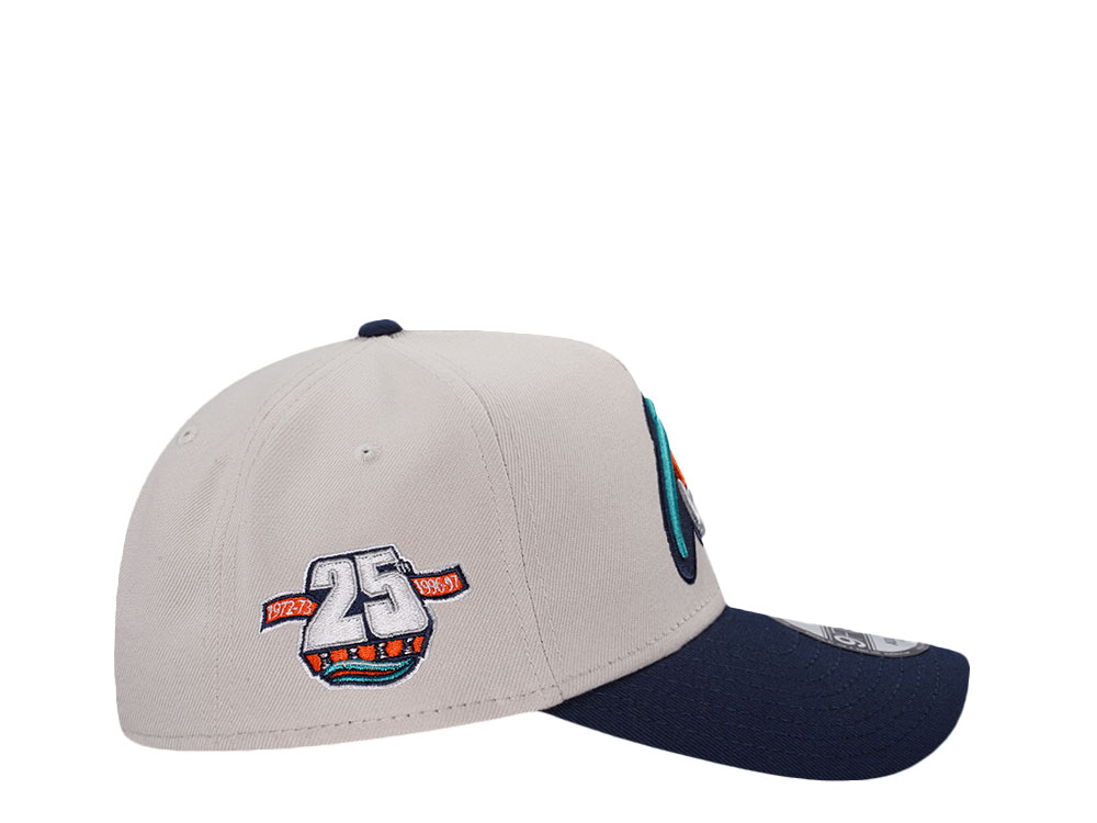 New Era New York Islanders 25th Anniversary Stone Two Tone Edition 9Forty A Frame Snapback Hat