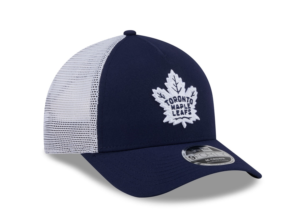 New Era Toronto Maple Leafs Official Team Color Edition 9Forty M Crown A Frame Trucker Snapback Hat