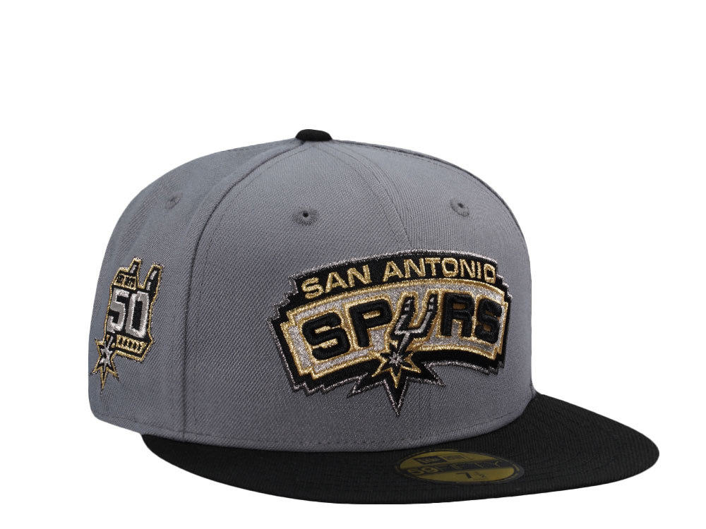 New Era San Antonio Spurs San Antonio Spurs 50th Anniversary Gray Two Tone Edition 59Fifty Fitted Hat