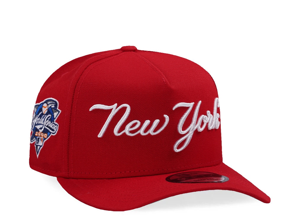 New Era New York Yankees World Series 2000 Scarlet Prime Edition 9Fifty A Frame Snapback Hat