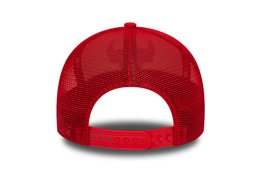 New Era Chicago Bulls Team Colour Block Red 9Forty A Frame Trucker Snapback Hat