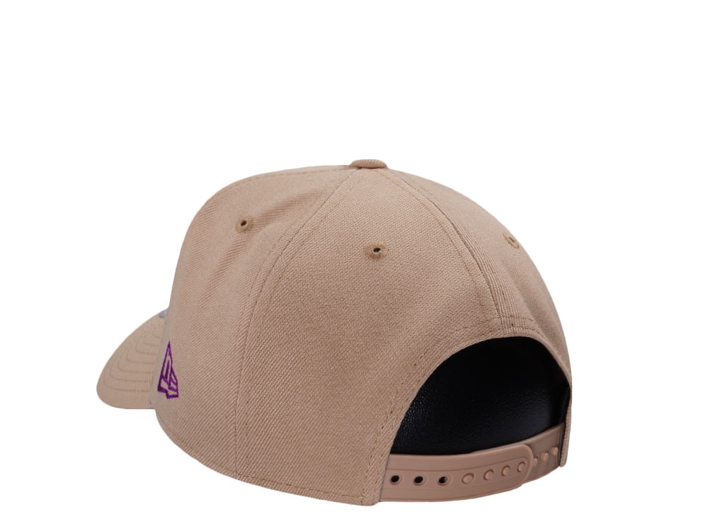 New Era Los Angeles Dodgers World Series 2024 Camel Grape Prime Edition 9Forty A Frame Snapback Hat