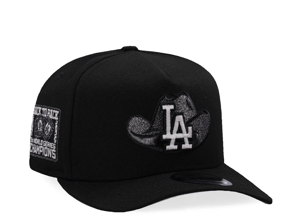 New Era Los Angeles Dodgers Back to Back Black Prime Edition 9Fifty A Frame Snapback Hat
