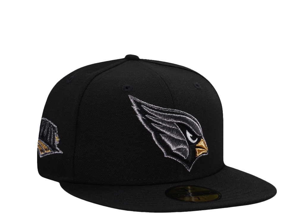 New Era Arizona Cardinals Super Bowl XLIII Metallic Black Prime Edition 59Fifty Fitted Hat