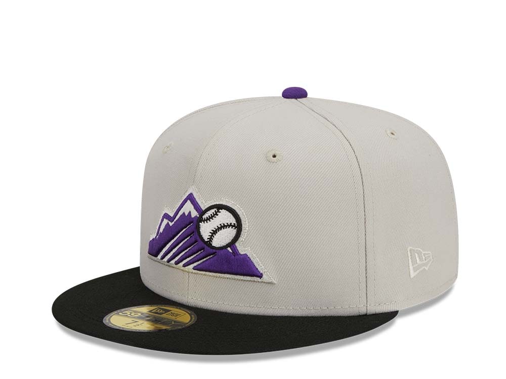 New Era Colorado Rockies Farm Team Stone Throwback Two Tone Edition 59Fifty Fitted Hat