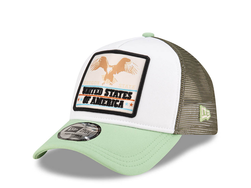 New Era Eagle Patch Trucker A Frame Snapback Hat