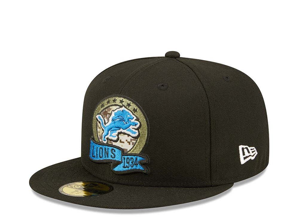 New Era Detroit Lions Salute to Service 2022 Fitted 59Fifty Hat