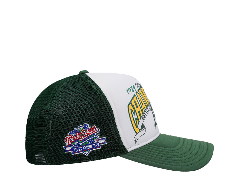 47Brand Oakland Athletics BCPTN World Series Dark Green Foam Champ Offside Trucker Snapback Hat