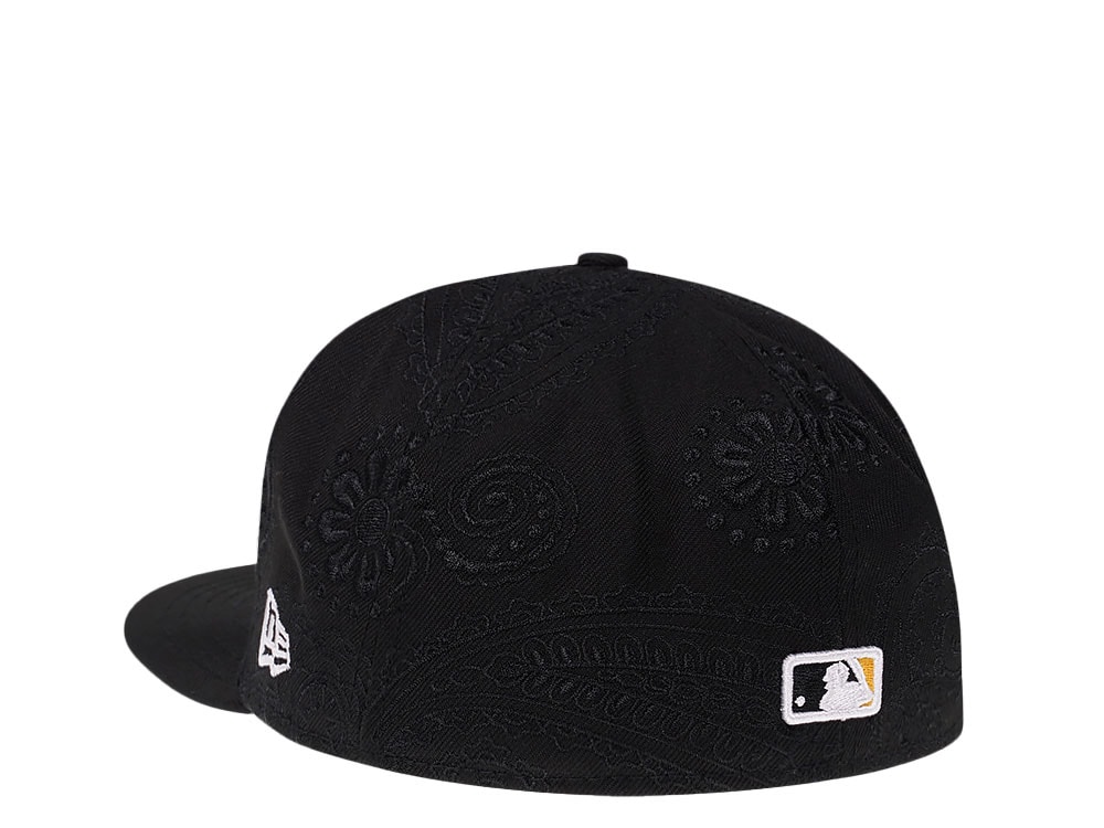 New Era Pittsburgh Pirates Black MLB Swirl 59Fifty Fitted Hat