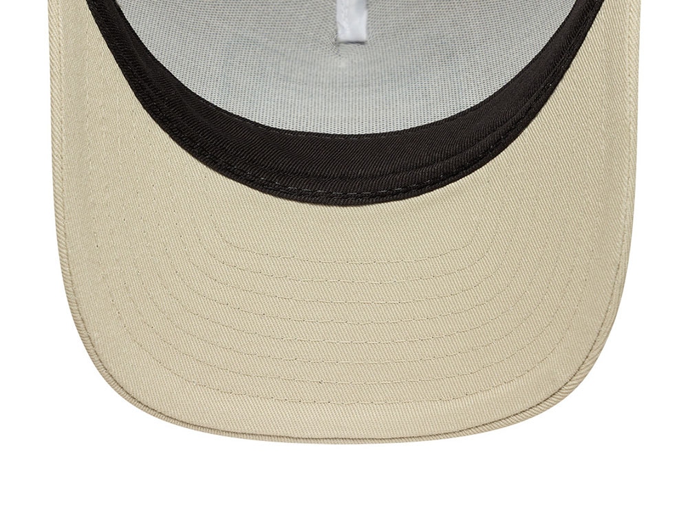New Era Multi Patch Beige 9Forty M Crown A Frame Snapback Hat