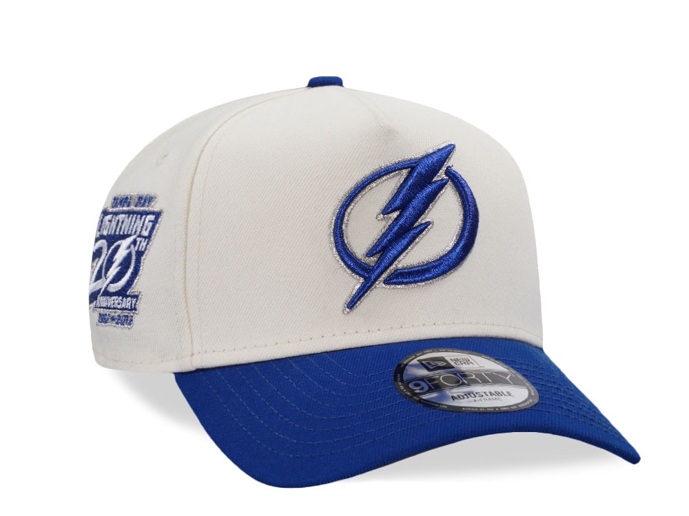 New Era Tampa Bay Lightning 20th Anniversary Chrome Two Tone Edition 9Forty A Frame Snapback Hat