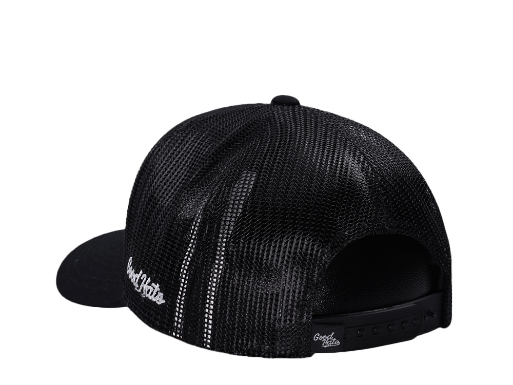 Good Hats Blank Black Trucker Snapback Hat