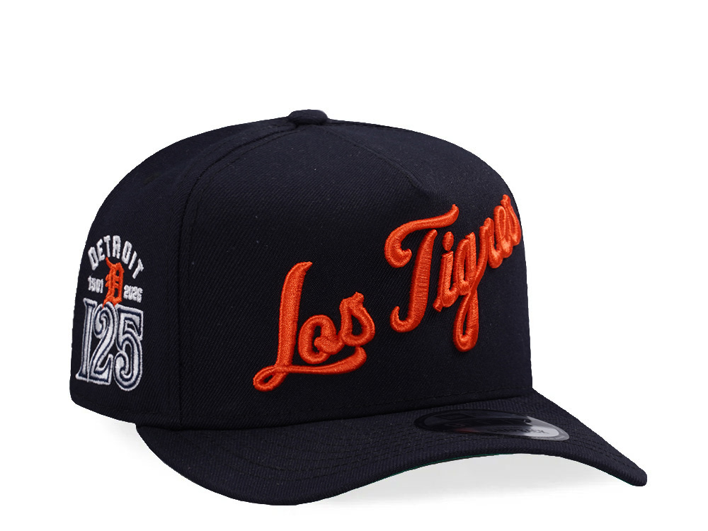 New Era Detroit Tigers 125th Anniversary Script Navy Prime Edition 9Fifty A Frame Snapback Hat