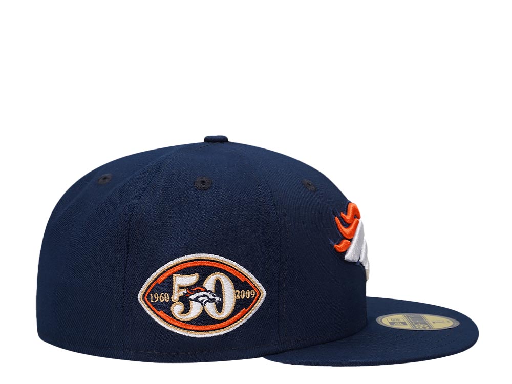 New Era Denver Broncos 50th Anniversary Navy Classic Edition 59Fifty Fitted Hat