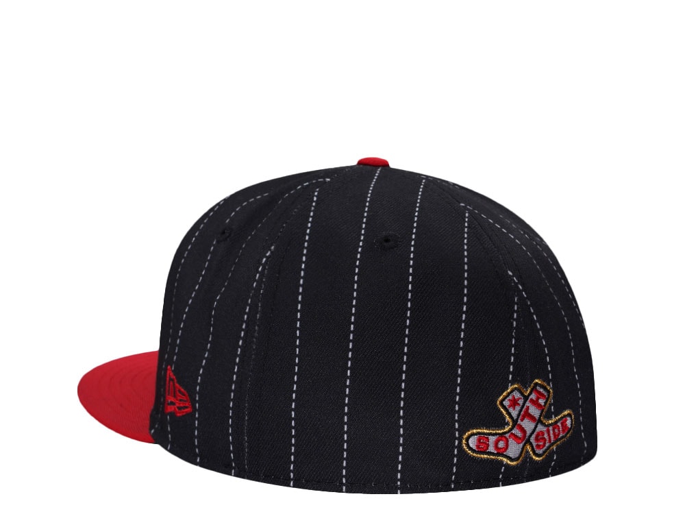 New Era Chicago White Sox Pinstripe Black Two Tone Edition 59Fifty Fitted Hat