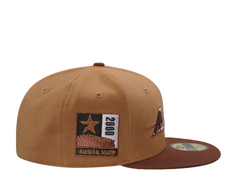 New Era Houston Astros Inaugural Season 2000 Wheat Two Tone Edition 59Fifty Fitted Hat