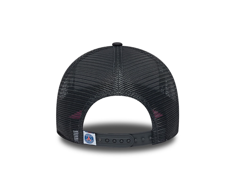 New Era Paris Saint Germain Neon Pink Gray Prime Edition 9Forty A Frame Trucker Snapback Hat
