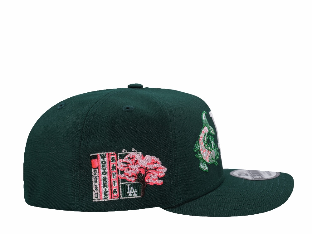 New Era Los Angeles Dodgers Tokyo Series Koi Dark Green Prime Edition 9Fifty A Frame Snapback Hat