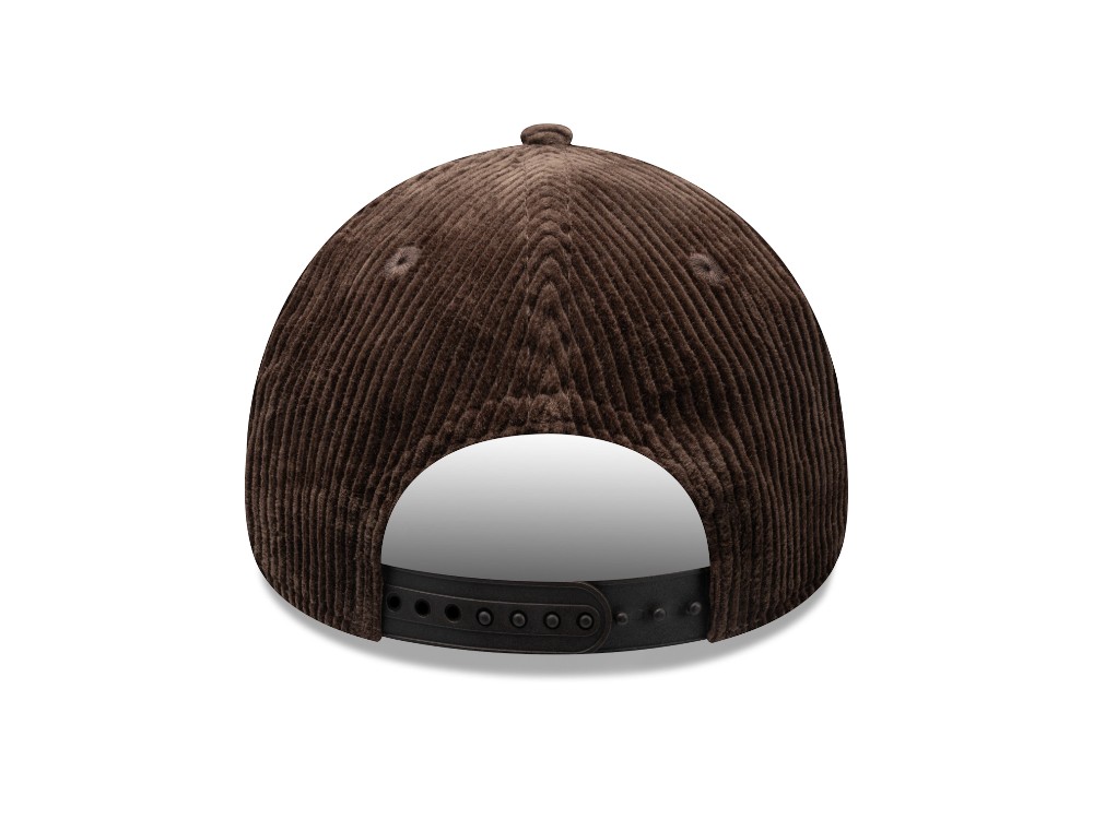 New Era Oval Patch Corduroy Brown 9Forty A Frame Snapback Hat