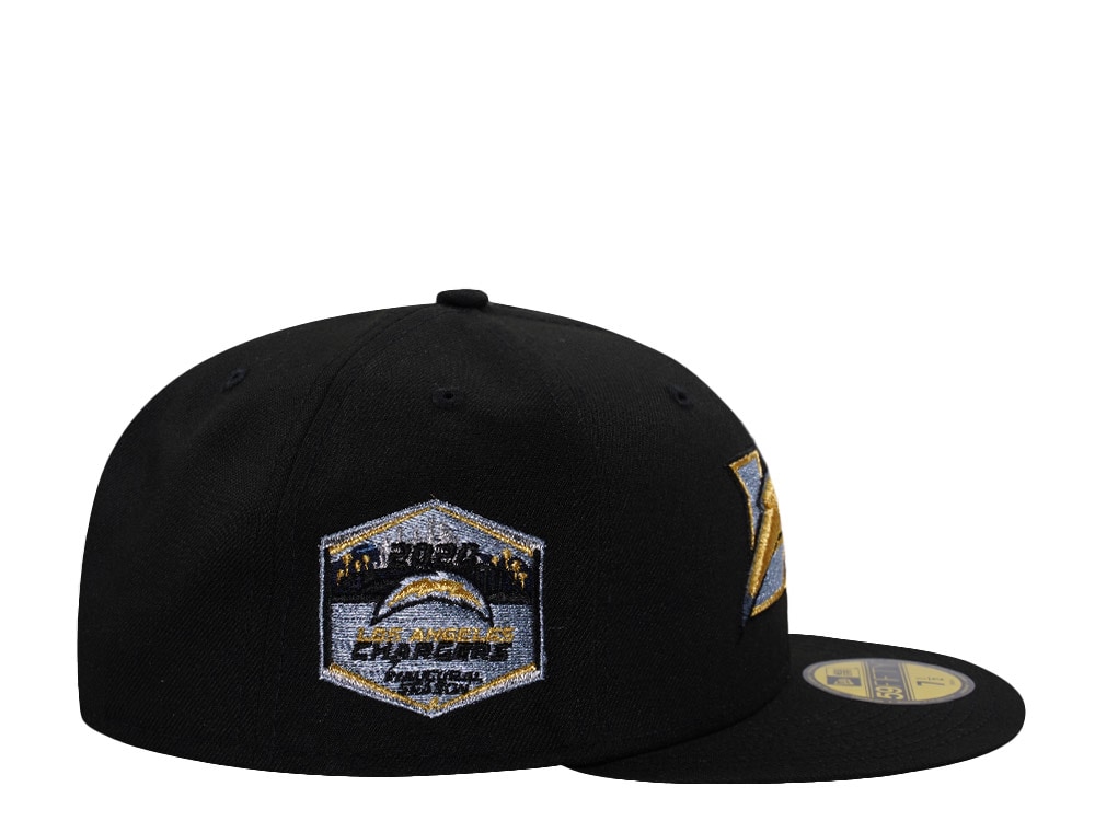 New Era Los Angeles Chargers Inaugural Season 2020 Black Prime Edition 59Fifty Fitted Hat
