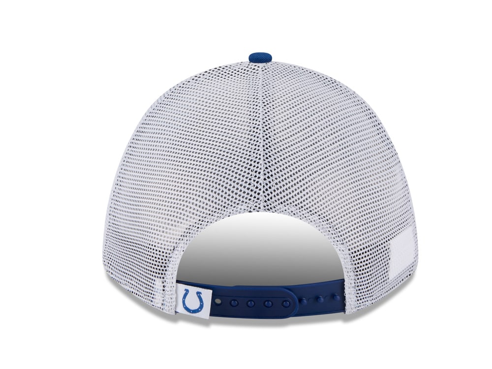 New Era Indianapolis Colts Official Team Color Edition 9Forty M Crown A Frame Trucker Snapback Hat