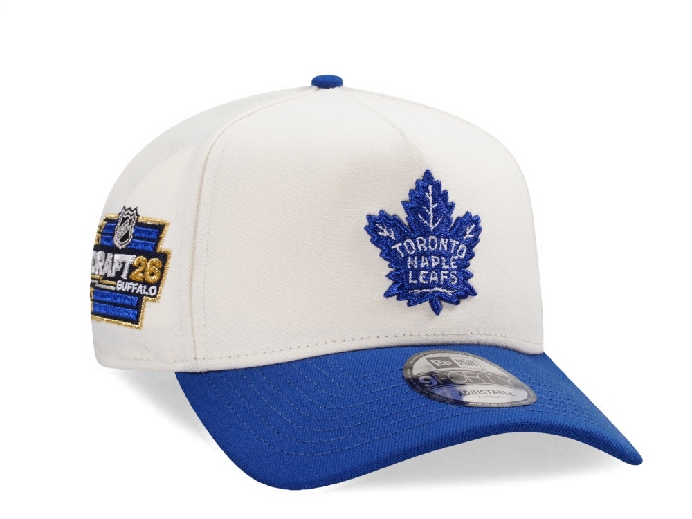 New Era Toronto Maple Leafs NHL Draft 2026 Chrome Two Tone Edition 9Forty A Frame Snapback Hat