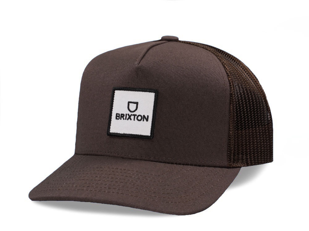 Brixton Logo Brown Trucker Snapback Cap | TOPPERZSTORE.COM display picture 2