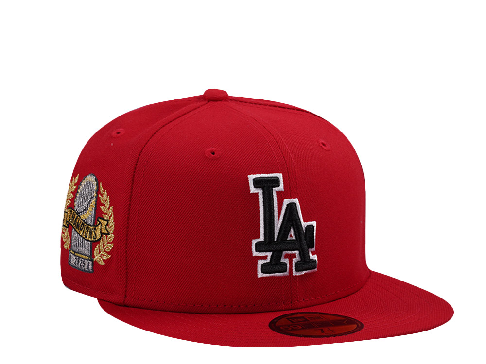 New Era Los Angeles Dodgers World Series 2025 Scarlet Prime Edition 59Fifty Fitted Hat