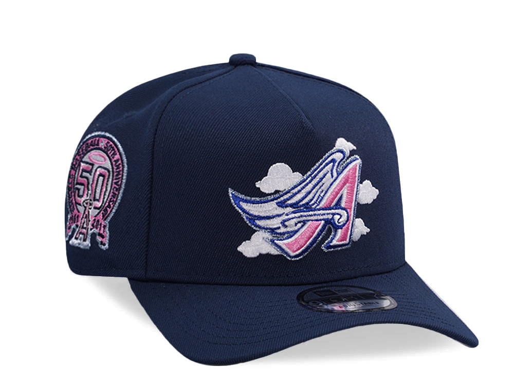New Era Anaheim Angels 50th Anniversary Ocean Blue Prime Edition 9Forty A Frame Snapback Hat