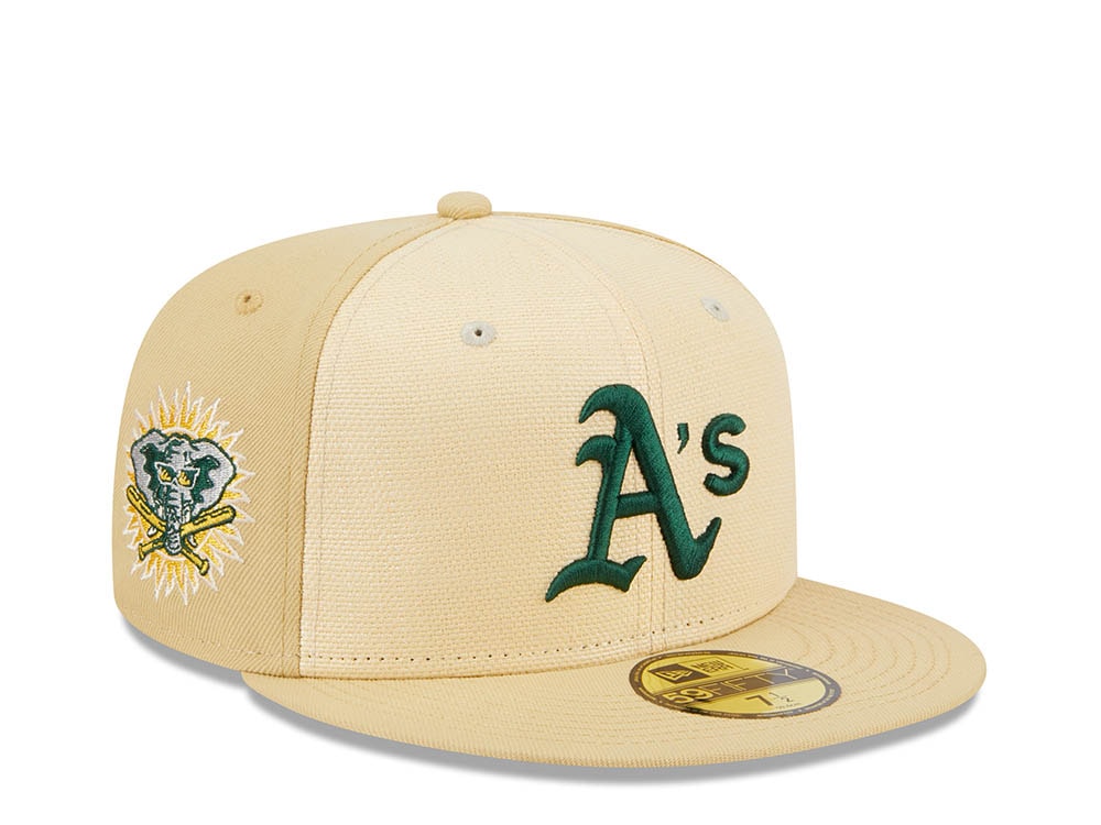 New Era Oakland Athletics Raffia Front Vegas Gold Edition 59Fifty Fitted Hat