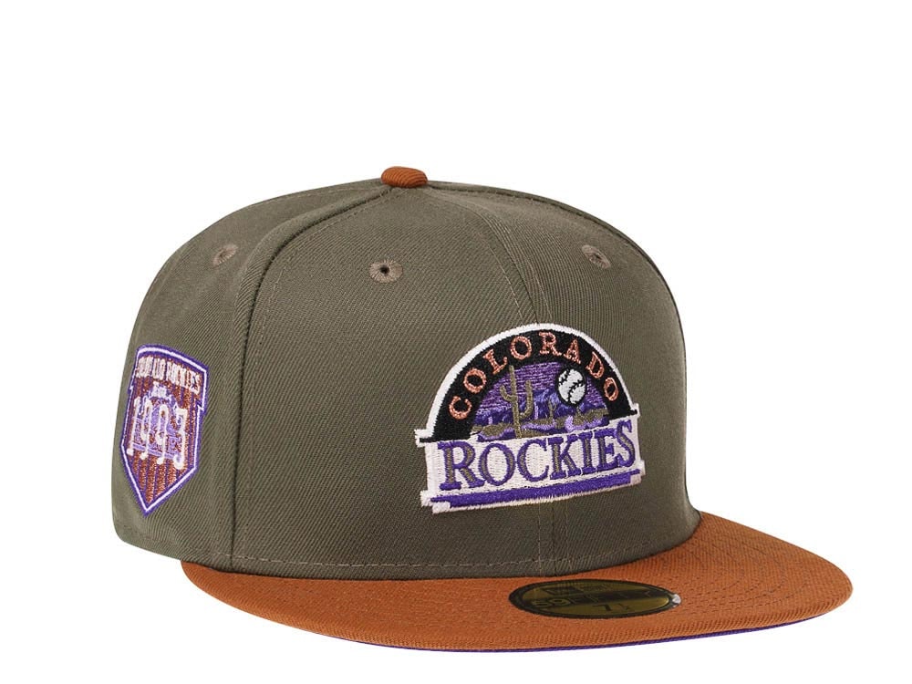 New Era Colorado Rockies 1993 Copper Olive Two Tone Prime Edition 59Fifty Fitted Hat