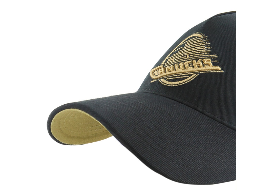 47Brand Vancouver Canucks Vintage Black Sure Shot Edition Hitch Snapback Hat