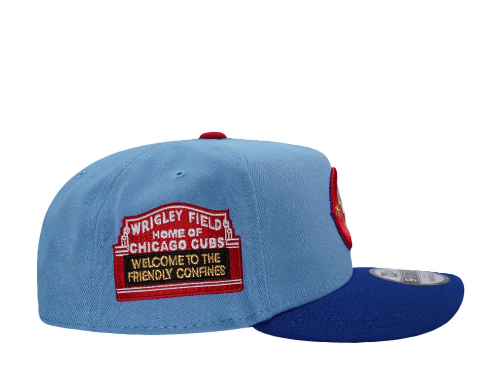 New Era Chicago Cubs Wrigley Field Sky Blue Two Tone Edition 9Fifty A Frame Snapback Hat
