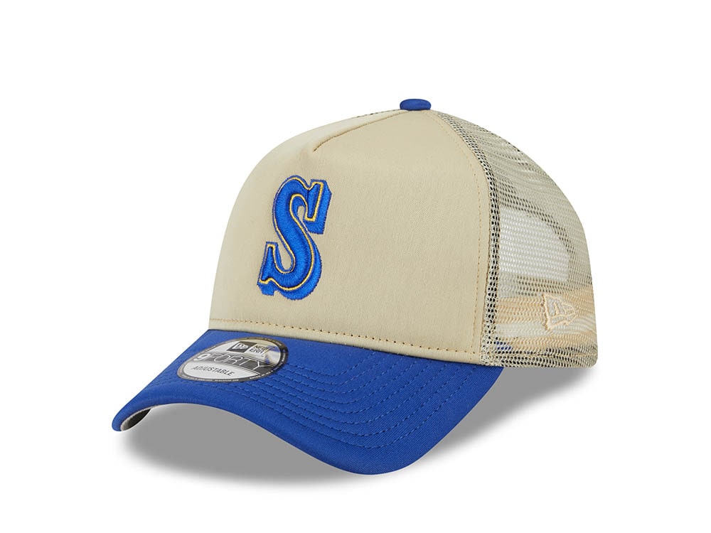 New Era Seattle Mariners All Day Two Tone 9Forty A Frame Trucker Snapback Hat
