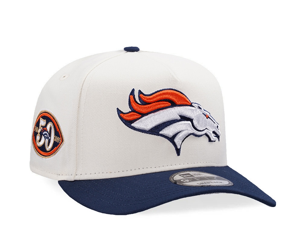 New Era Denver Broncos 50th Anniversary Chrome Two Tone Edition 9Fifty A Frame Snapback Hat