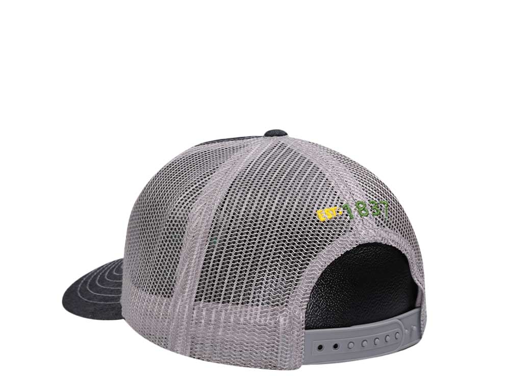 John Deere Twill & Mesh Logo Charcoal Trucker Snapback Hat