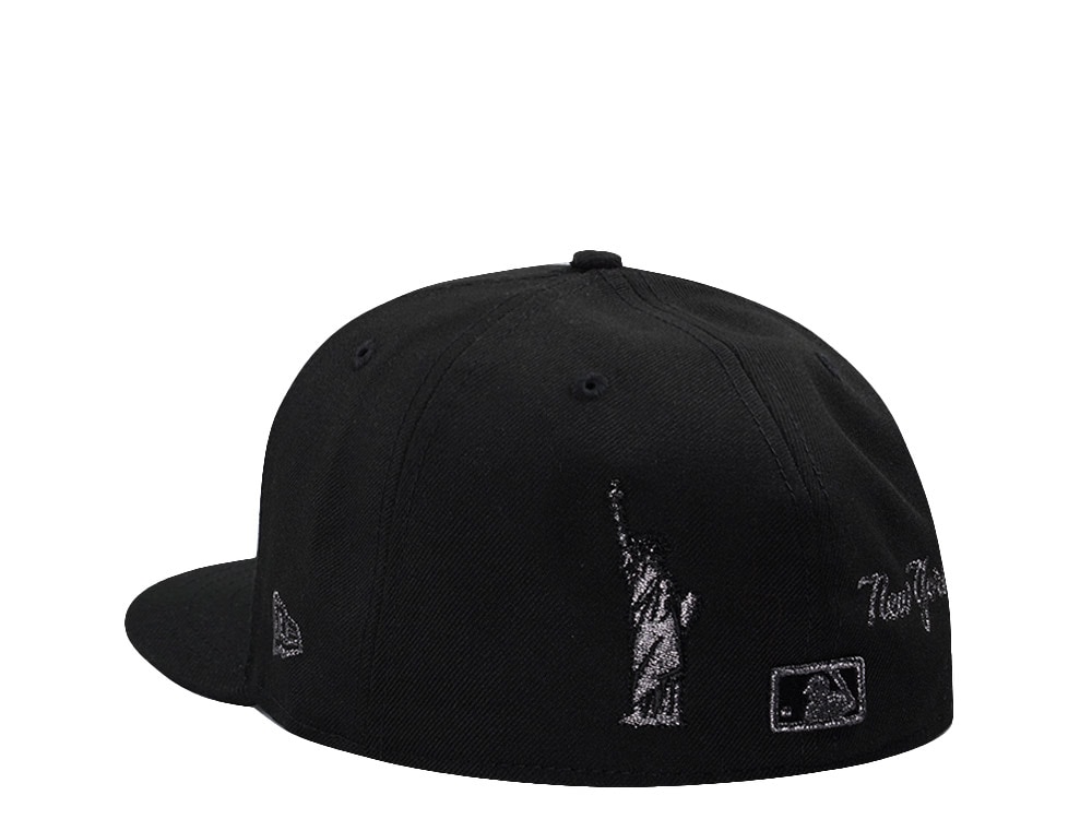 New Era New York Yankees 27x World Champions Metallic Pewter Black Prime Edition 59Fifty Fitted Hat