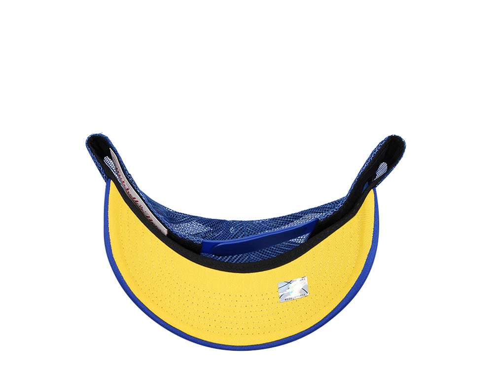 Mitchell & Ness Golden State Warriors Blue Billboard Trucker Snapback Hat
