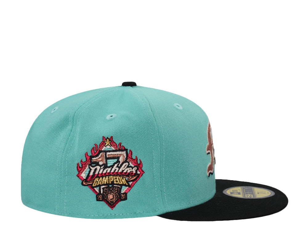 New Era Mexico Diablos Clear Mint Two Tone Edition 59Fifty Fitted Hat