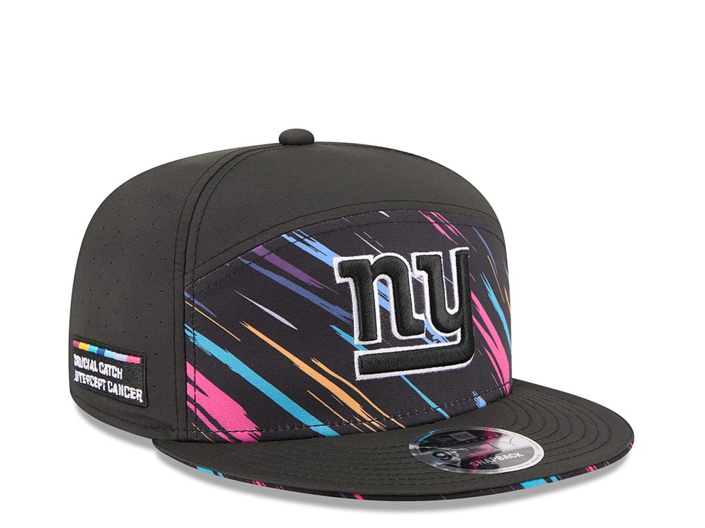 New Era New York Giants Crucial Catch 2026 Black Edition 9Fifty Split Panel Snapback Hat