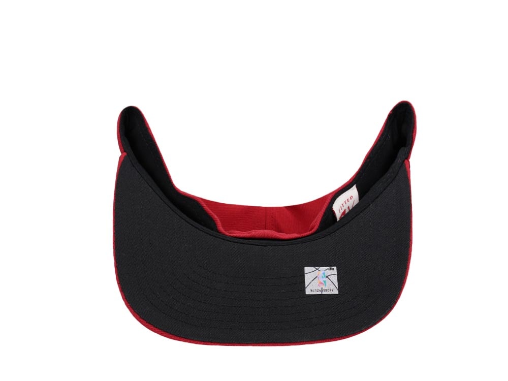 Mitchell & Ness Chicago Bulls Logo History Hardwood Classic Dynasty Fitted Hat