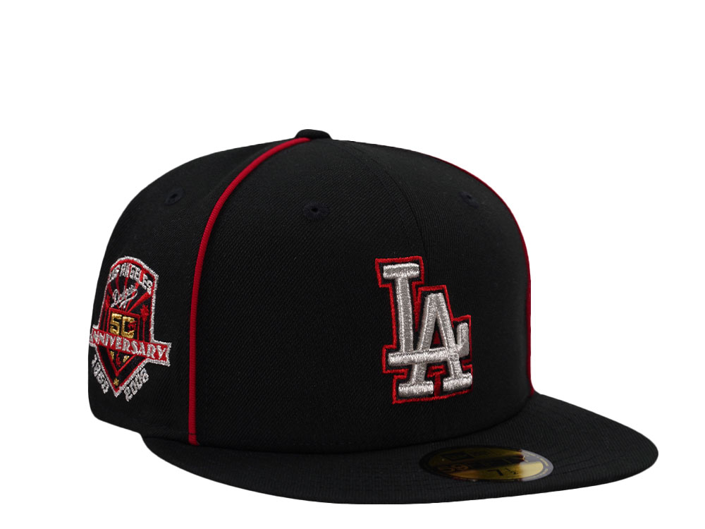 New Era Los Angeles Dodgers 50th Anniversary Black Prime Edition 59Fifty Fitted Hat