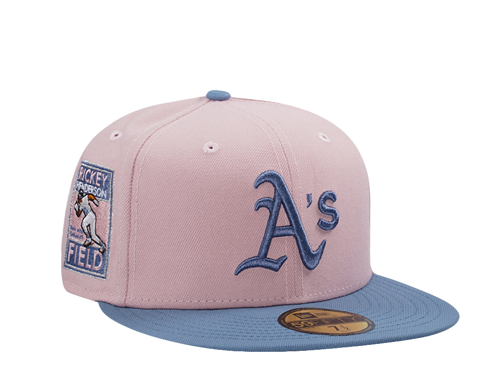 New Era Oakland Athletics Rickey Henderson Pink Rouge Two Tone Edition 59Fifty Fitted Hat
