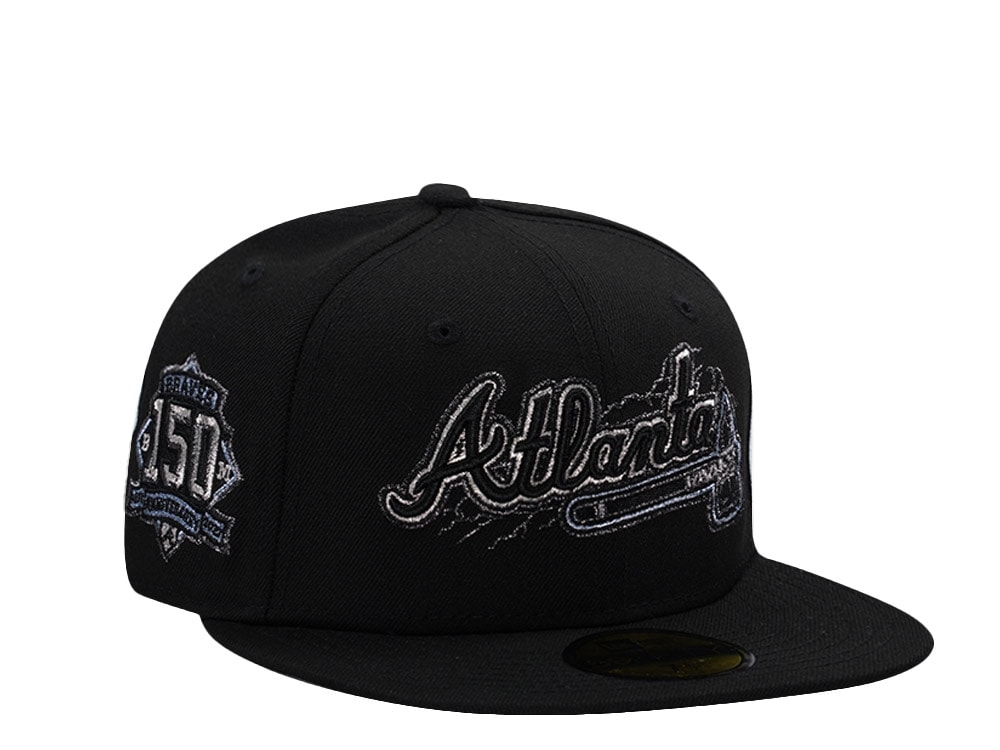 New Era Atlanta Braves 150th Anniversary Black Prime Edition 59Fifty Fitted Hat