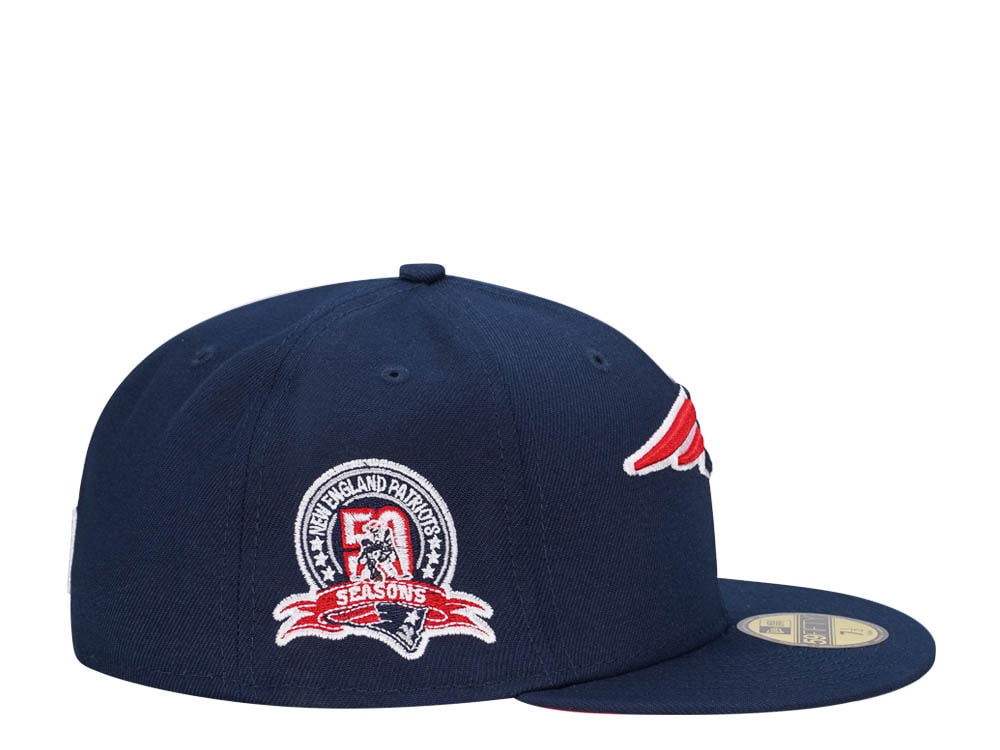 New Era New England Patriots 50 Seasons Navy Edition 59Fifty Fitted Hat
