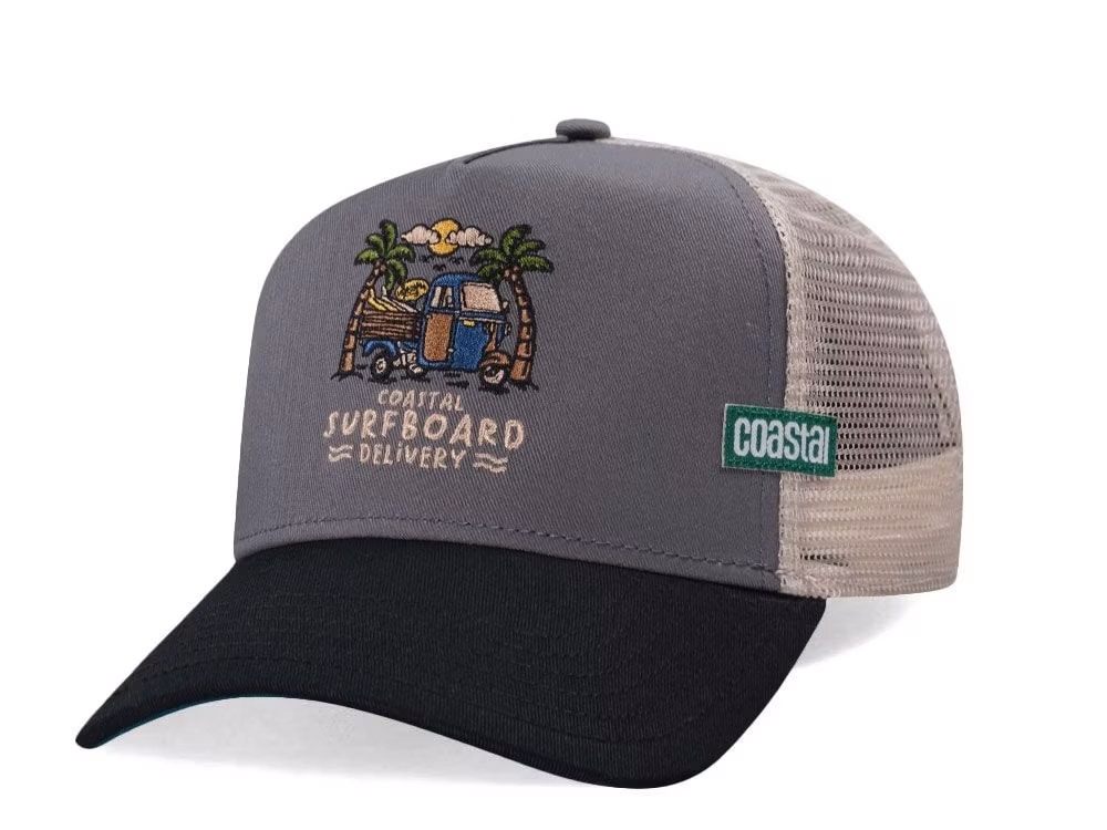 Djinns Surfboard Delivery Coastal Trucker Snapback Hat