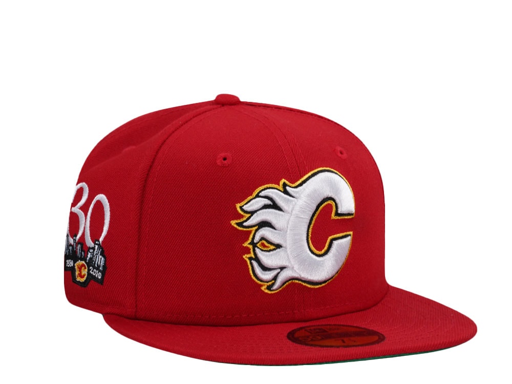 New Era Calgary Flames 30th Anniversary Red Throwback Edition 59Fifty Fitted Hat