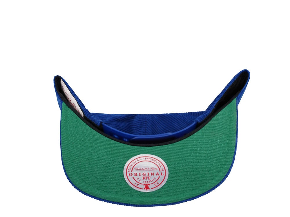Mitchell & Ness Golden State Warriors Blue Cord Hardwood Classic Snapback Hat